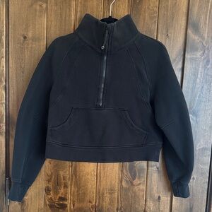 Lululemon Scuba Oversized Funnel-Neck Half Zip, cropped fit